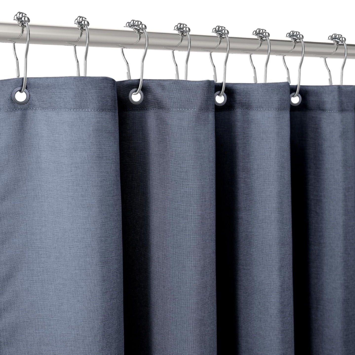 Machine washable linen textured shower curtain image indicator(6)