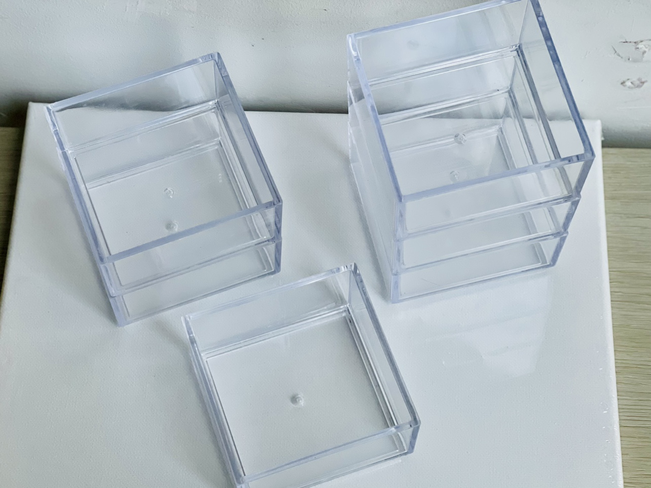 6 Pieces Acrylic Organizer 4”x4”x2” - photo 2
