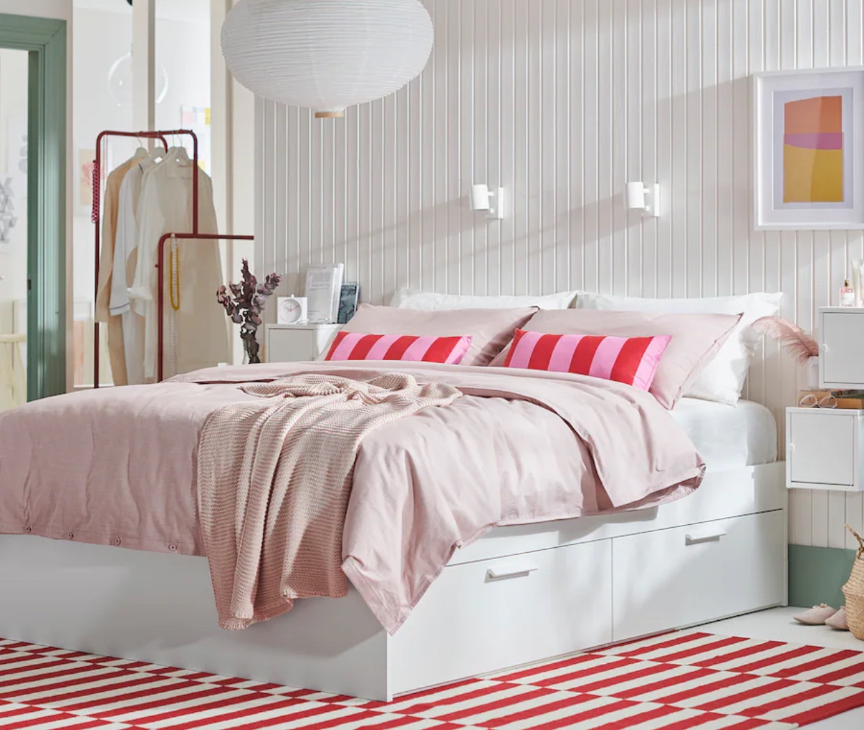 Ikea Brimnes King White with 4 drawers - photo 3