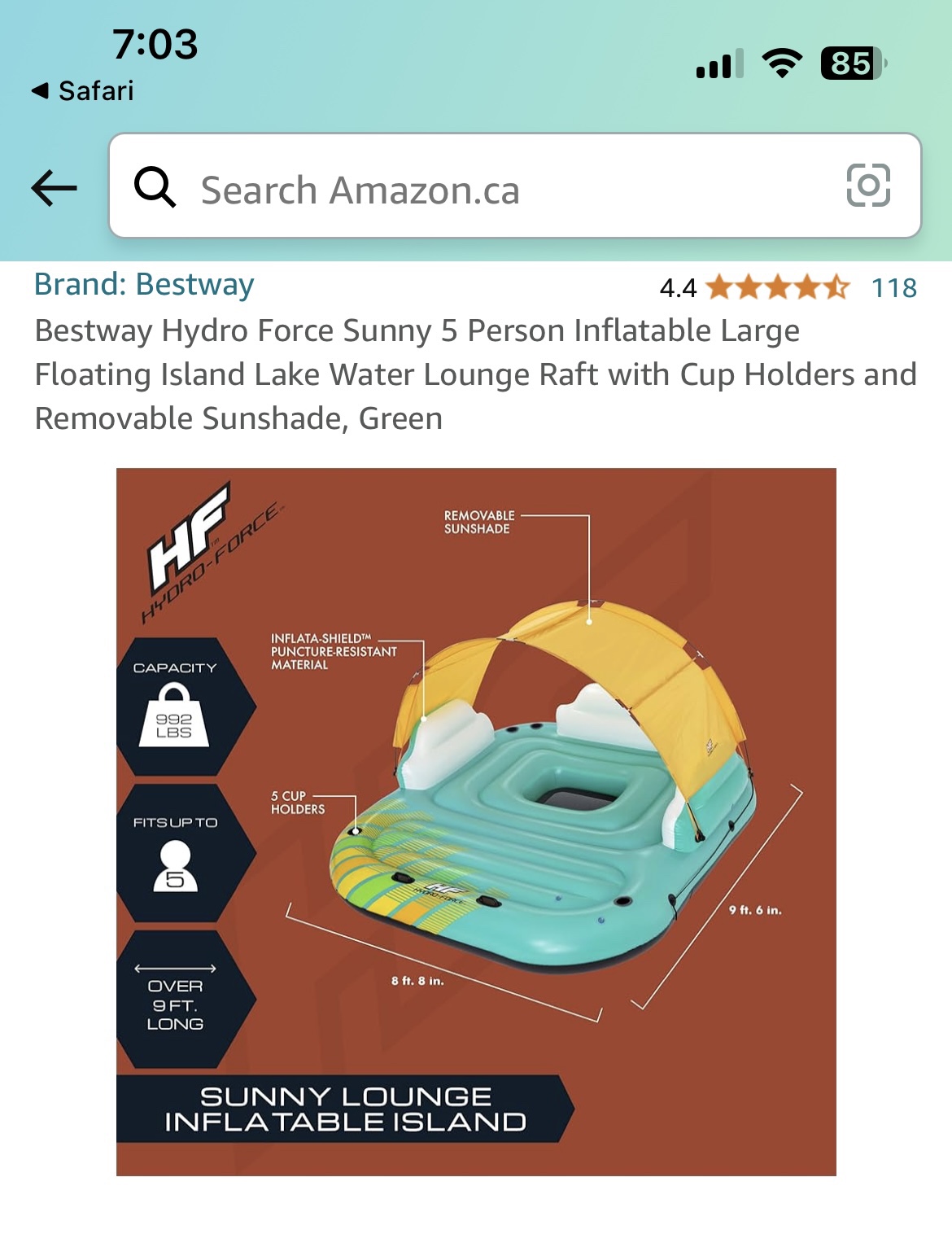 Inflatable Floating Island (up to 5 people) - brand new - photo 2