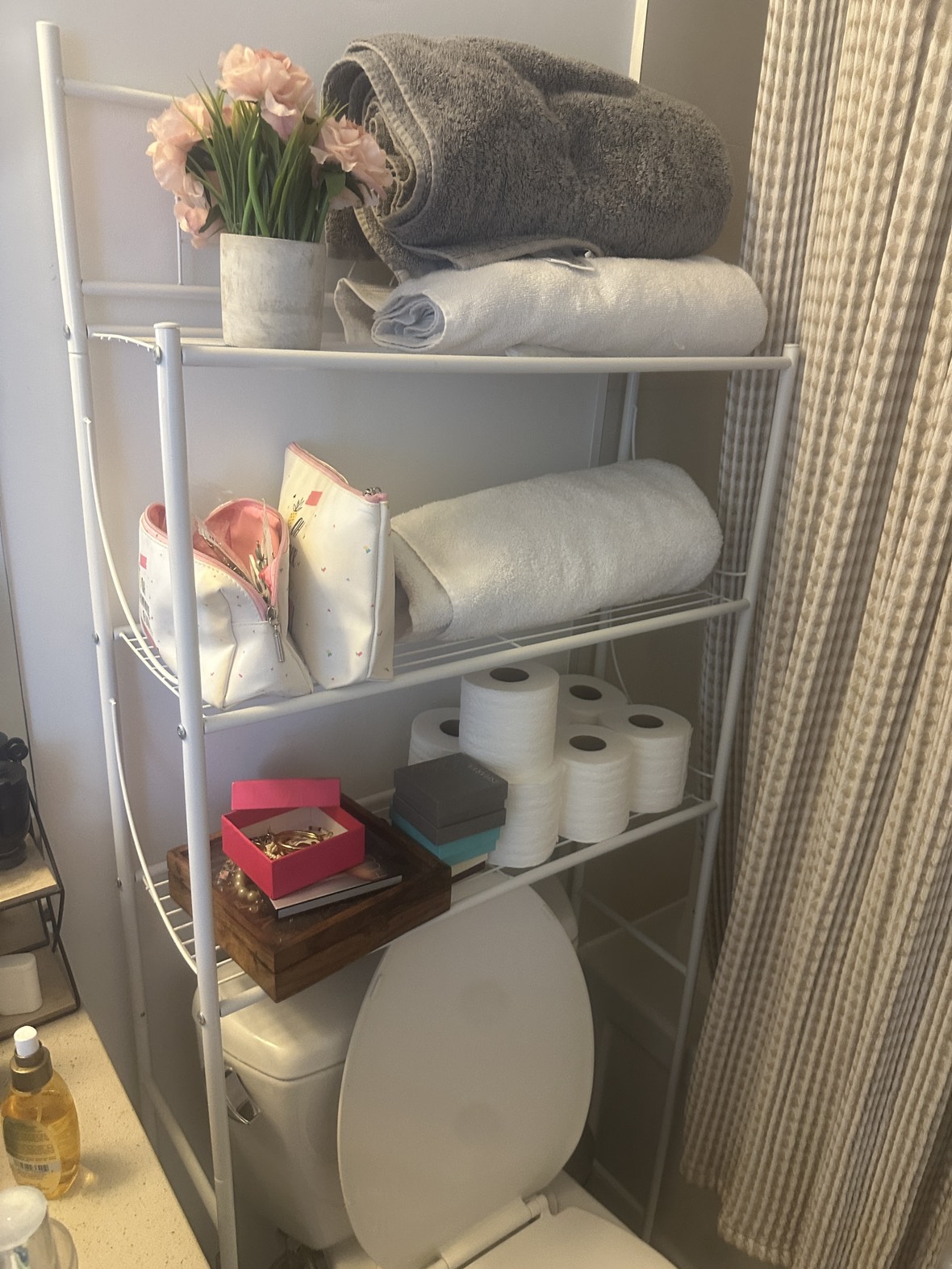 Bathroom storage rack