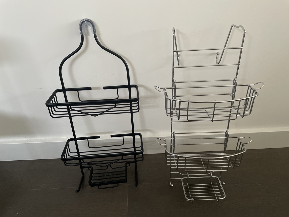 Adjustable shower caddy/baskets