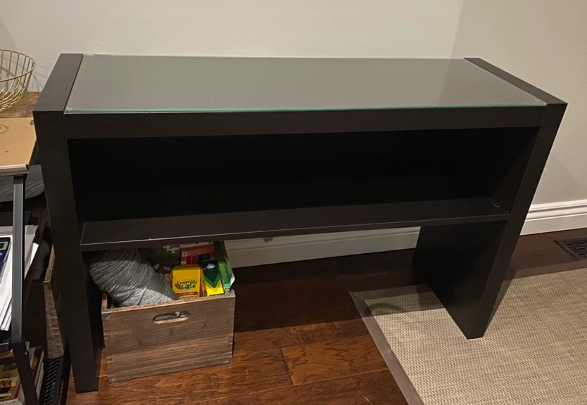 IKEA Malm Console Table with Glass Top