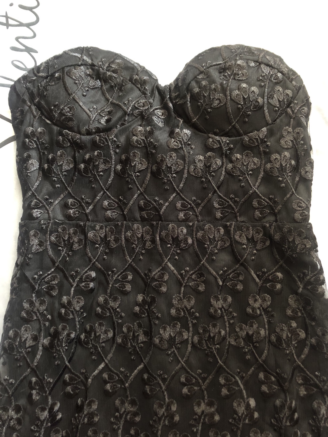 Black long lace prom/wedding dress M size image indicator(3)