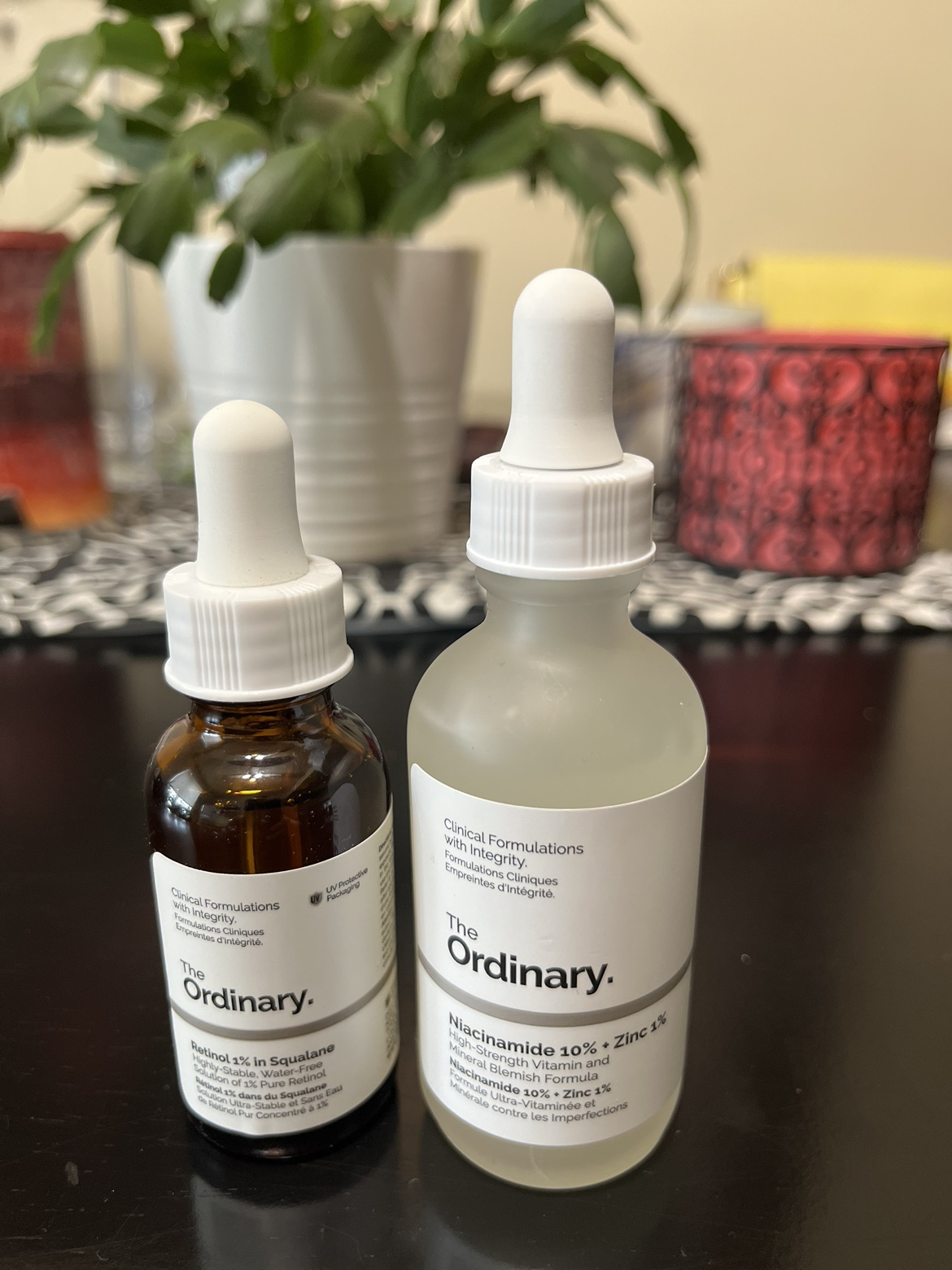 The Ordinary niacinamide 60 ml., Retinol 30ml.