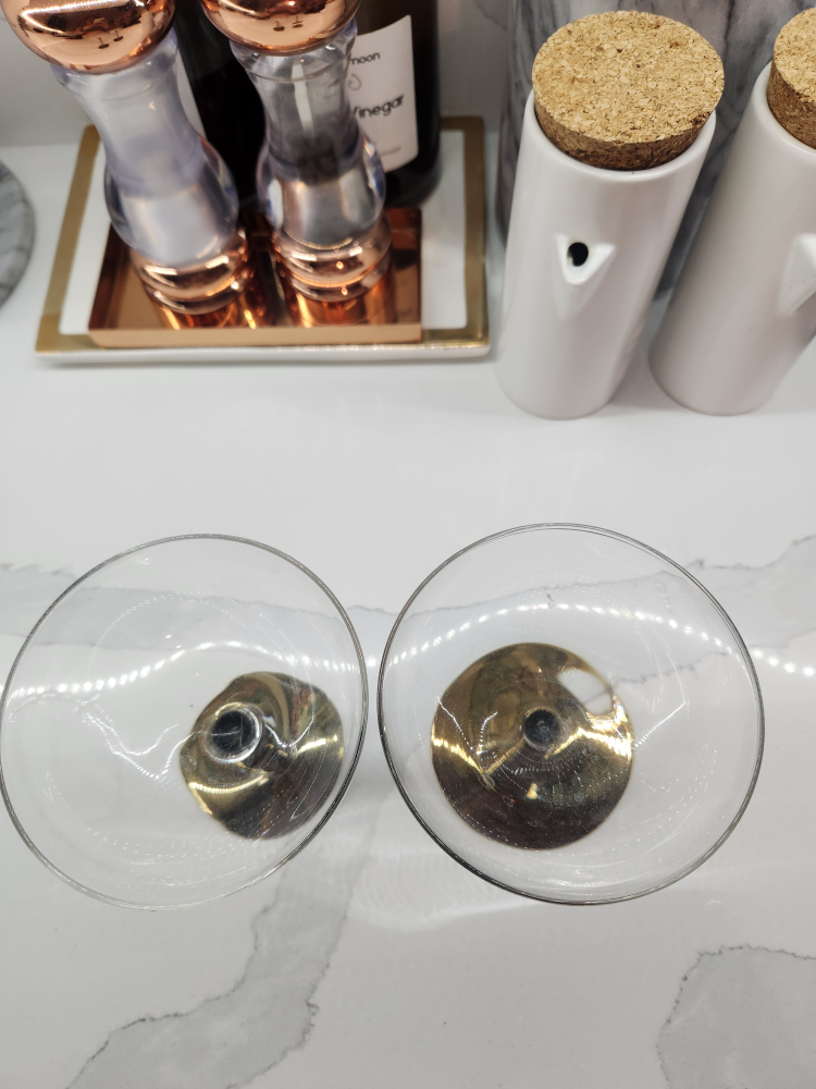 Chapters Gold Accent Coupe Glasses - photo 2