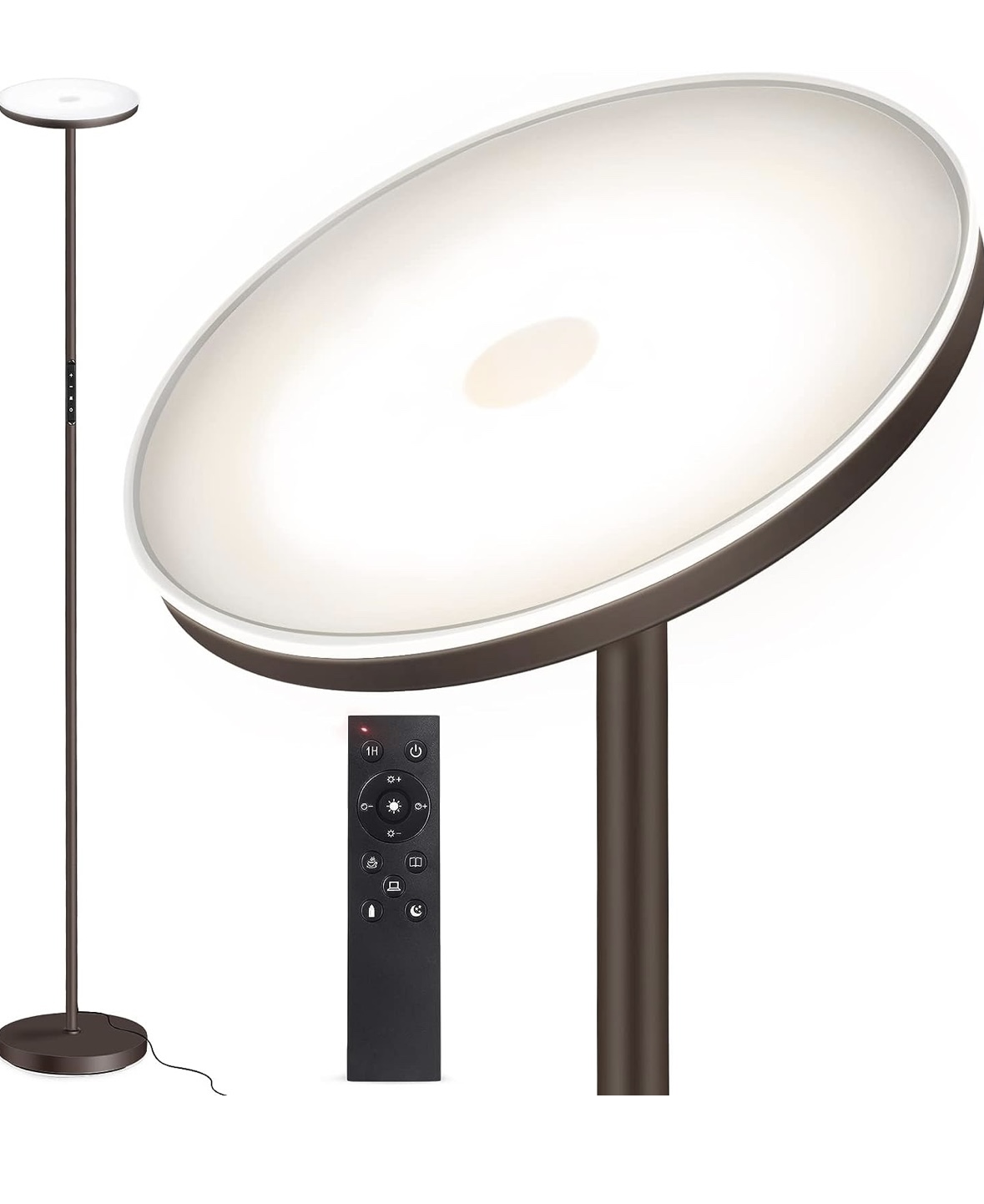 New LED Floor Lamp with Adjustable Reading Lamp 27W White - photo 2