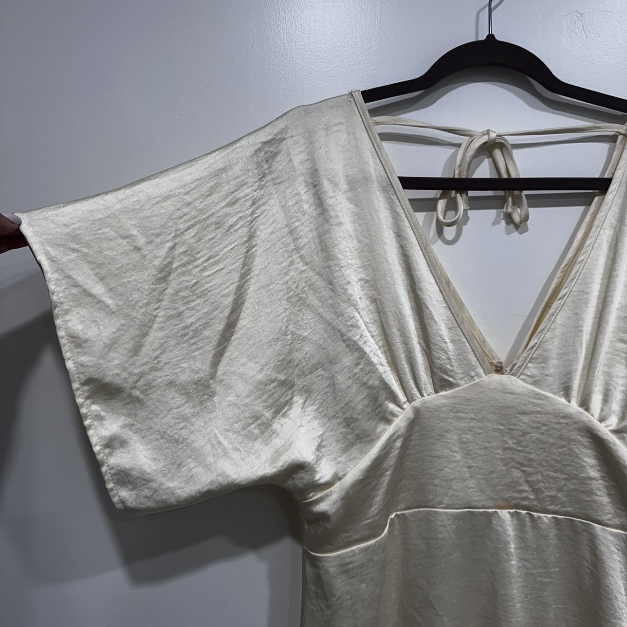 Oak+Fort Satin Butterfly Sleeve Midi Dress image indicator(6)