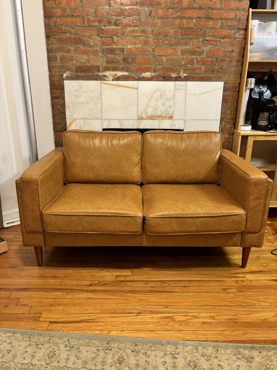 Vegan Leather Love Seat - Alpany Park - photo 2