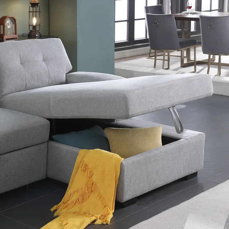 2 in 1 sectional sofa to a Queen sized bed with lots of Storage - photo 4