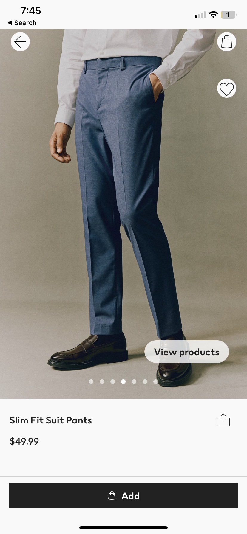 NWT H&M Grayish blue pants image indicator(4)