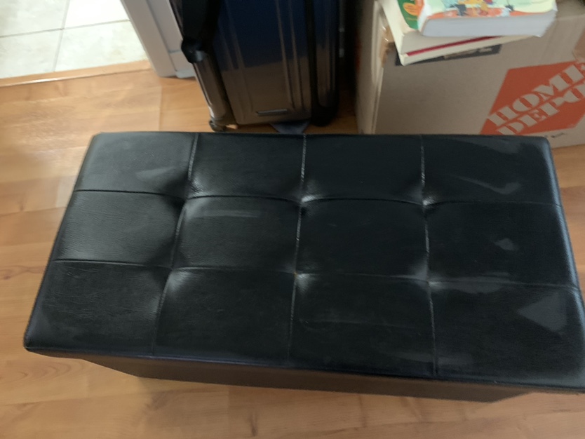 Folding Ottoman with Storage - photo 2