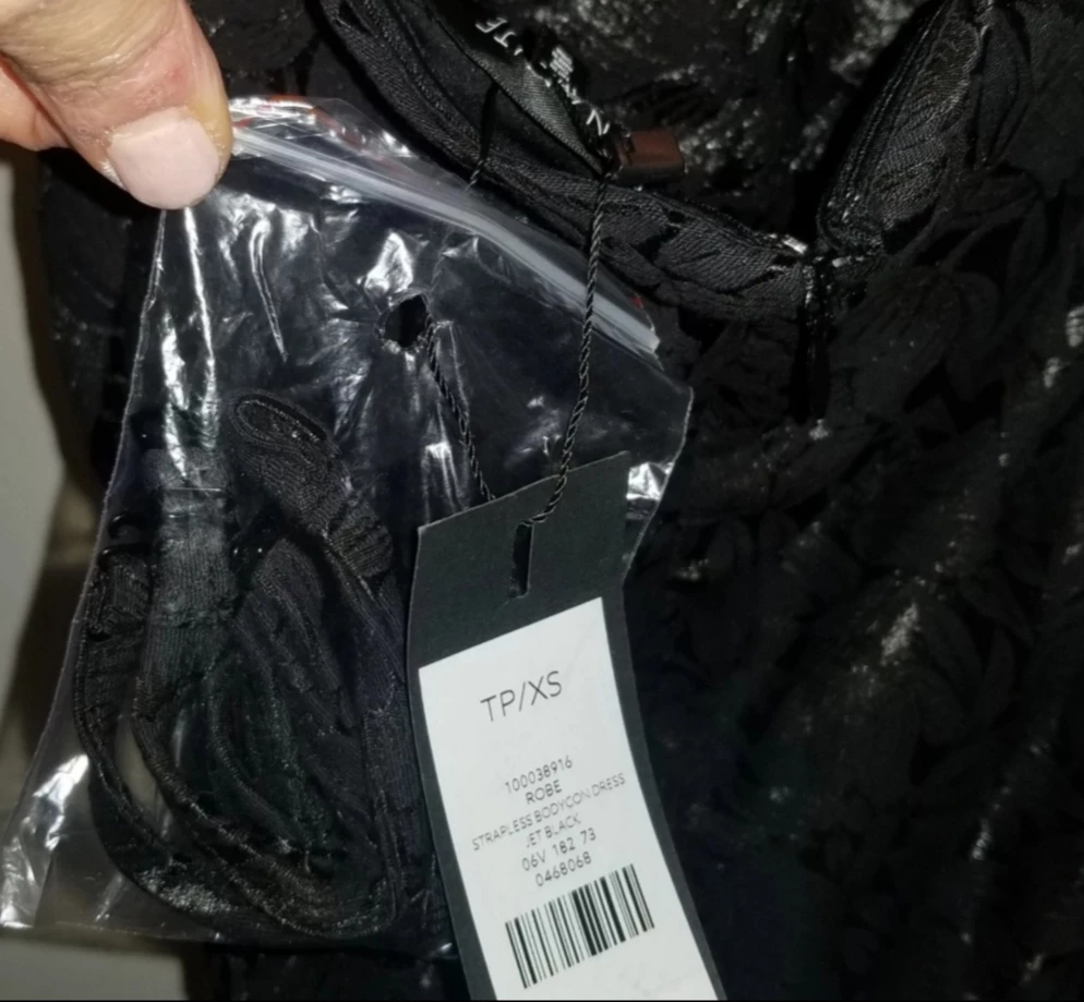 Black Bandeau Ruched Mini Dress Bodycon - BRAND NEW WITH TAGS image indicator(4)