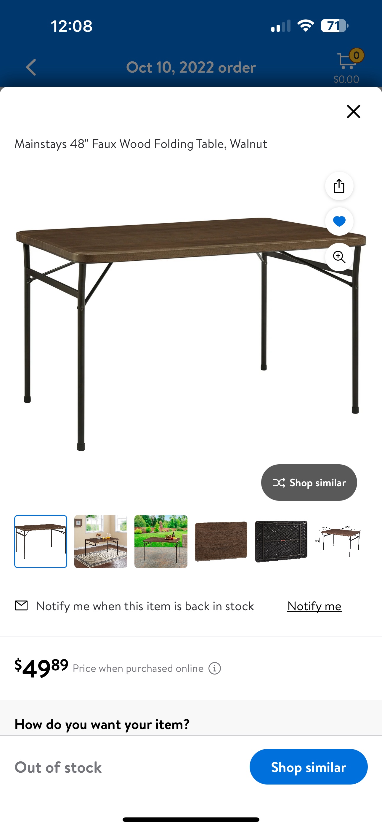 Foldable Table for sale (Ready to drop off for extra cost) - photo 4