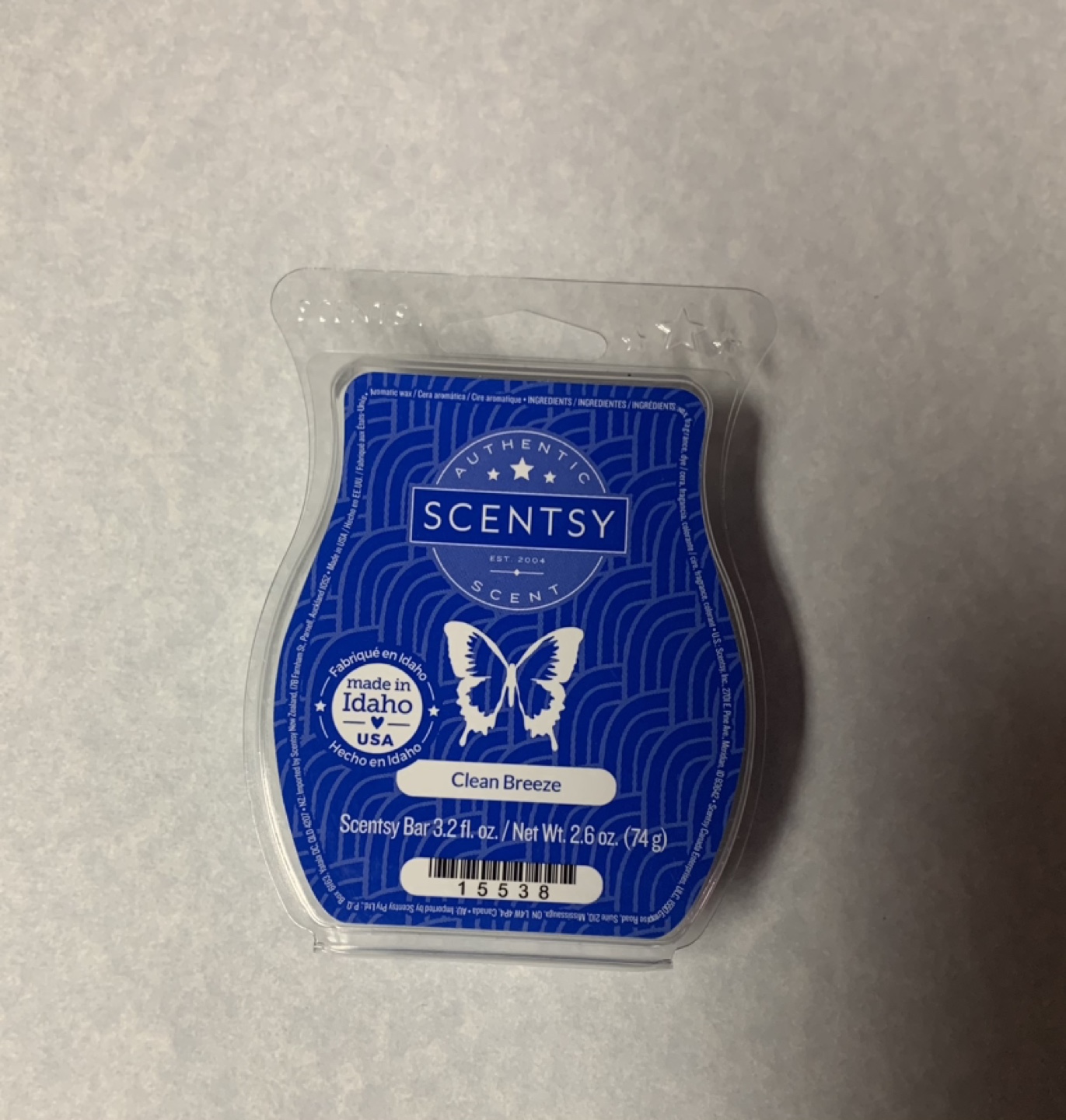 Scentsy Wax Bar - Clean Breeze thumbnail