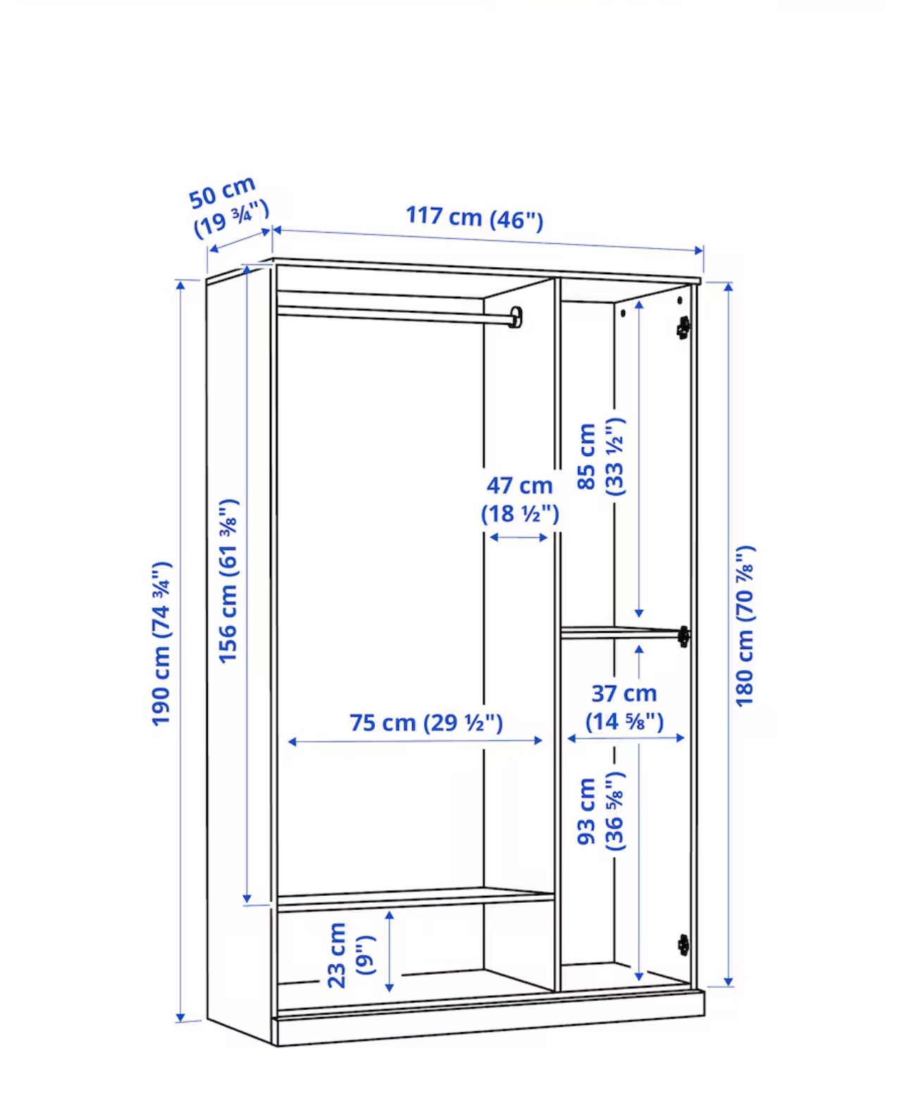 White Storage Cabinet - Wardrobe Closet - photo 2