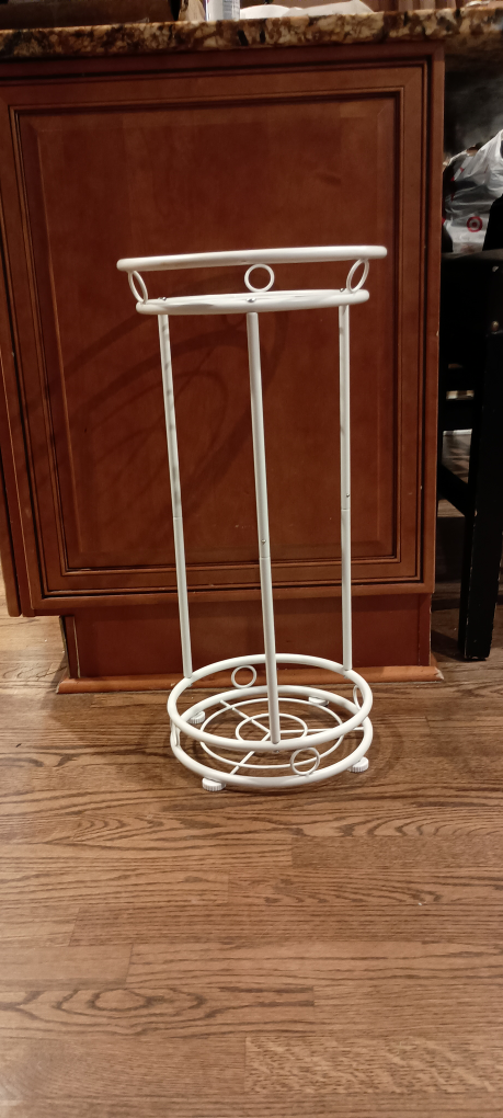 25.5 " Tall Metal Plant Stand, White ⚽ - photo 2