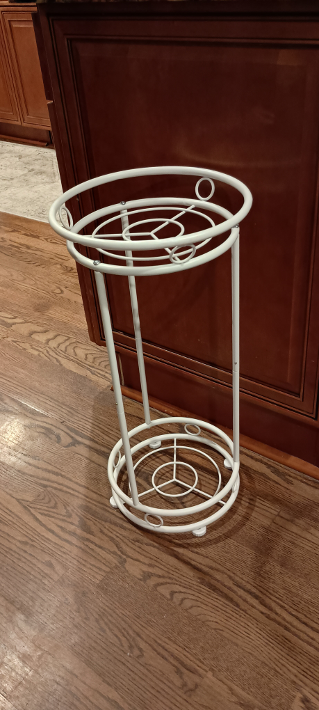25.5 " Tall Metal Plant Stand, White ⚽ - photo 3