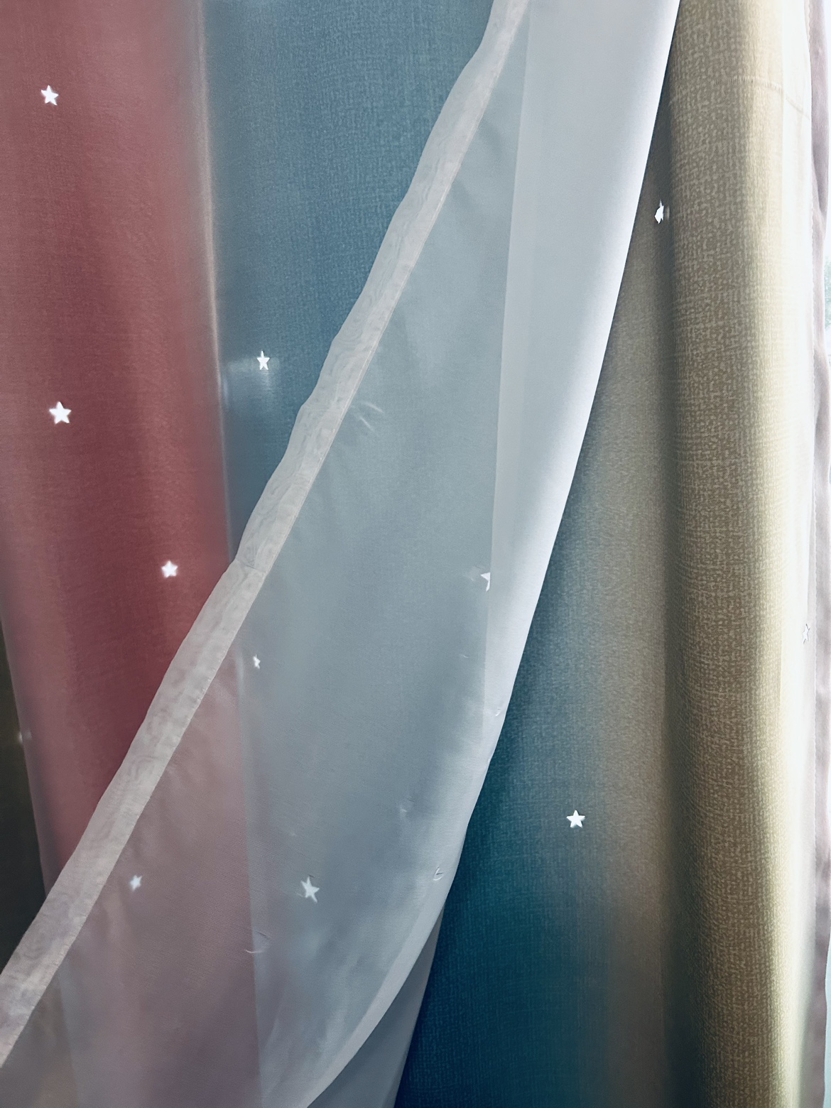 Kids colourful bedroom curtains 53”W x 63”L - photo 3