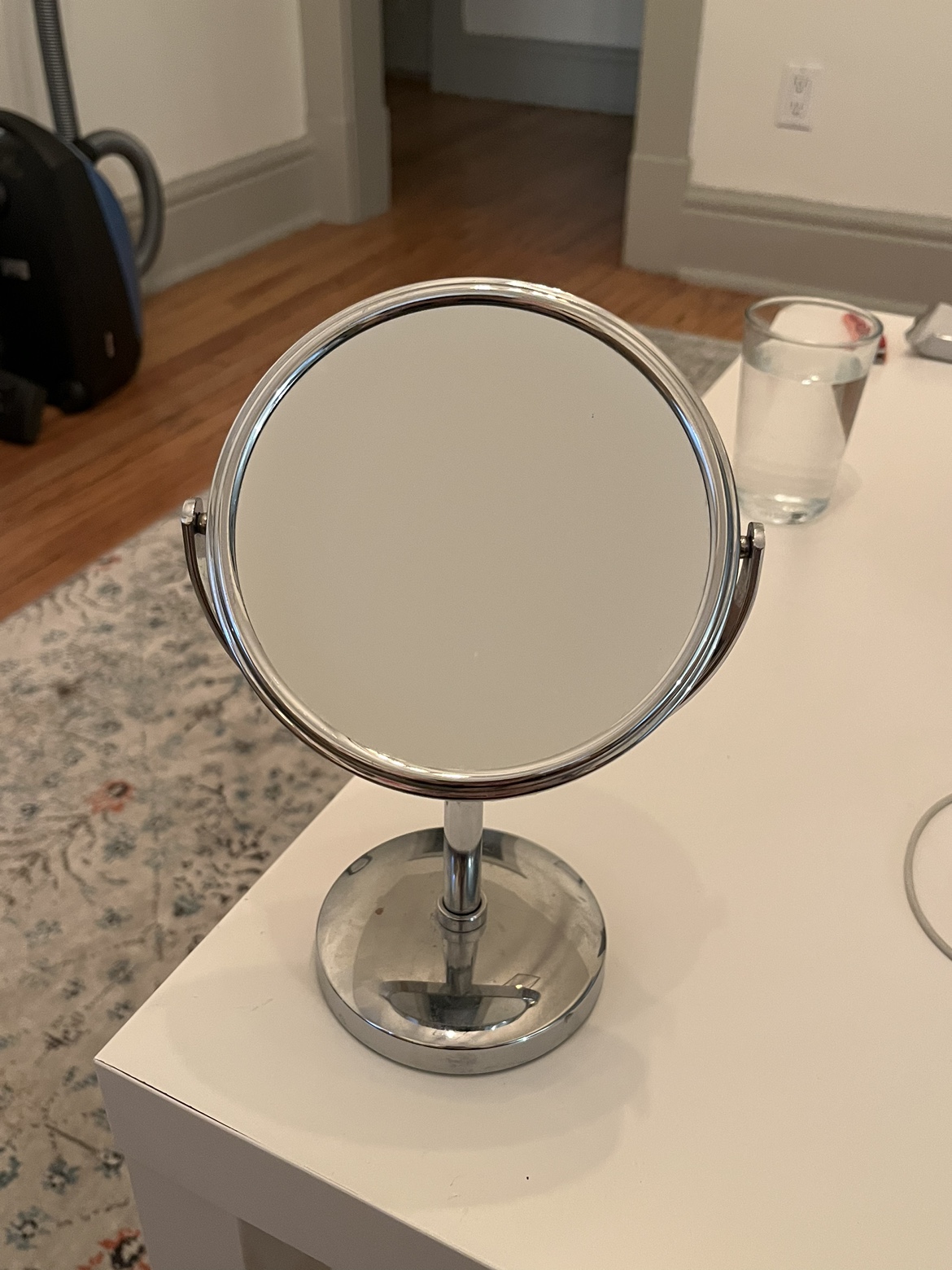 small desk mirror (two sides, can swivel) - photo 2