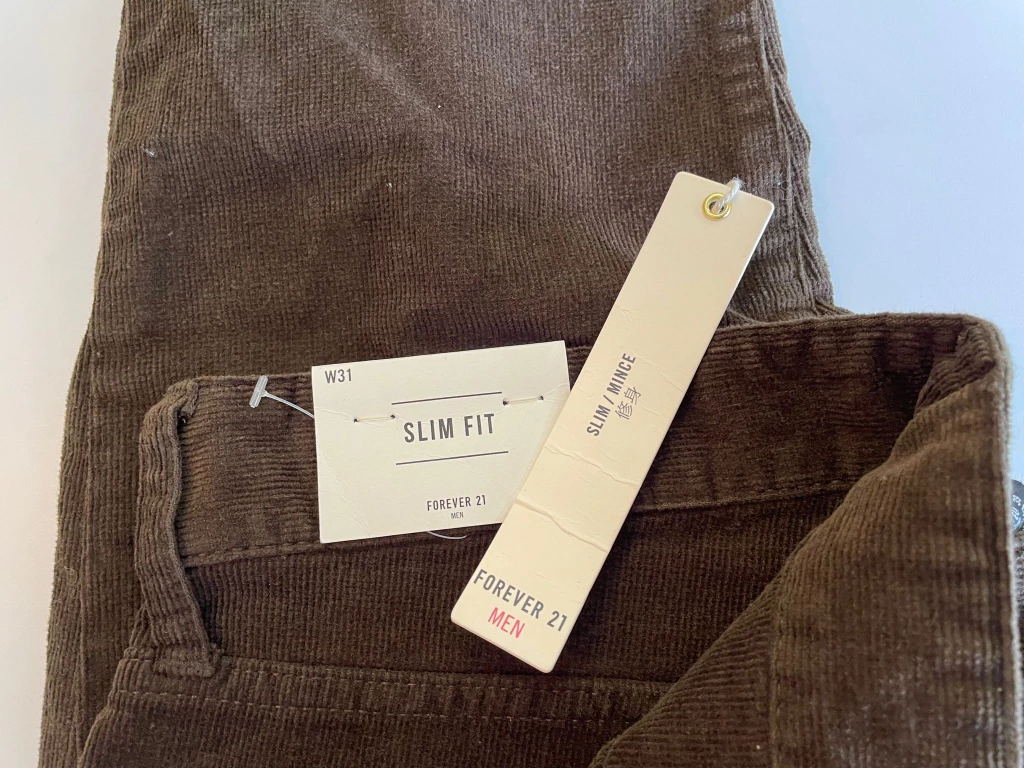 Men's Slim Fit Corduroy Pants - 31" Waist - #freecycle