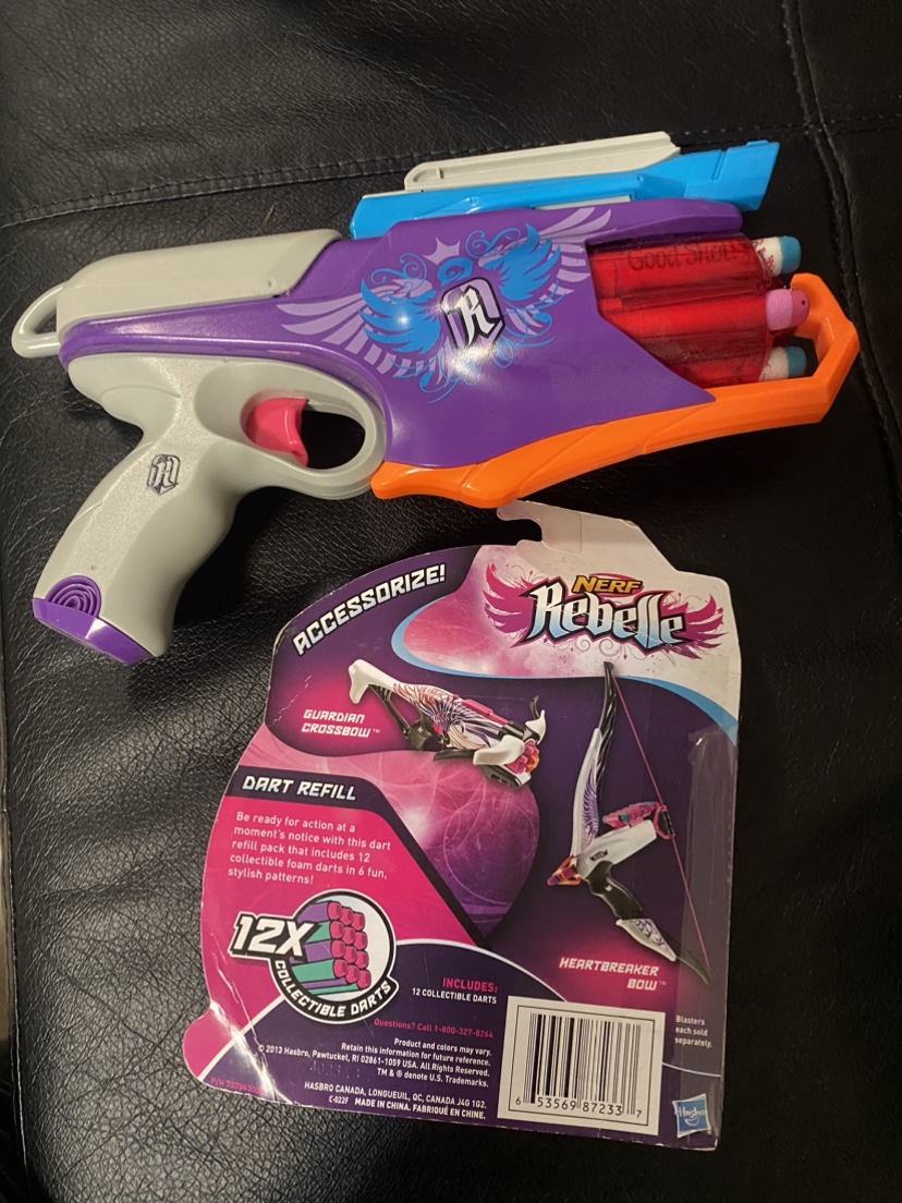 Rebelle pink nerf gun with new bullet pack ⚽️ image indicator(3)