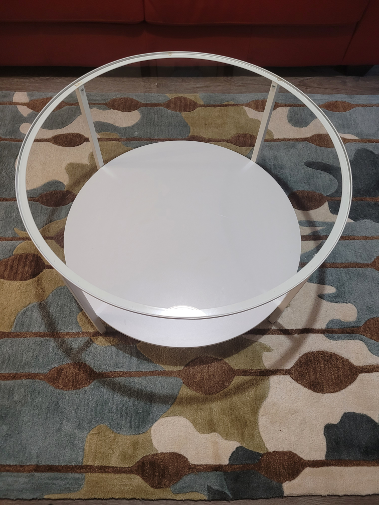 vintage ikea glass coffee table