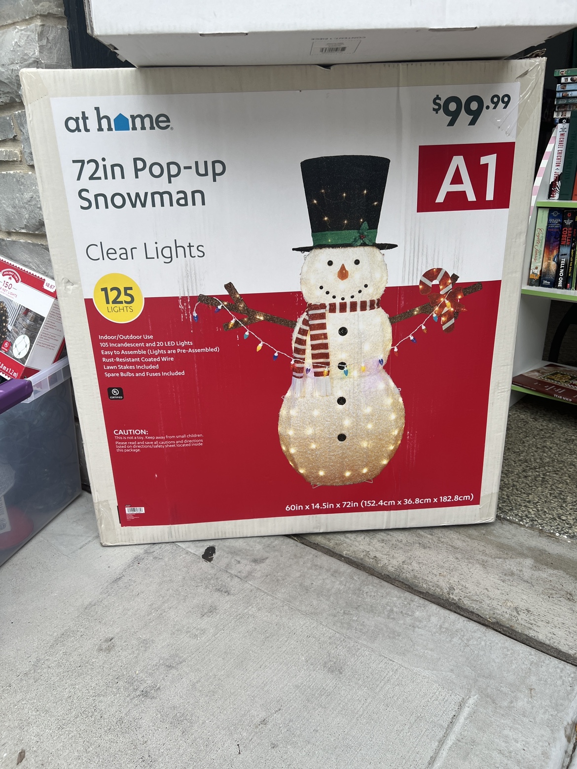 6 foot lighted snowman