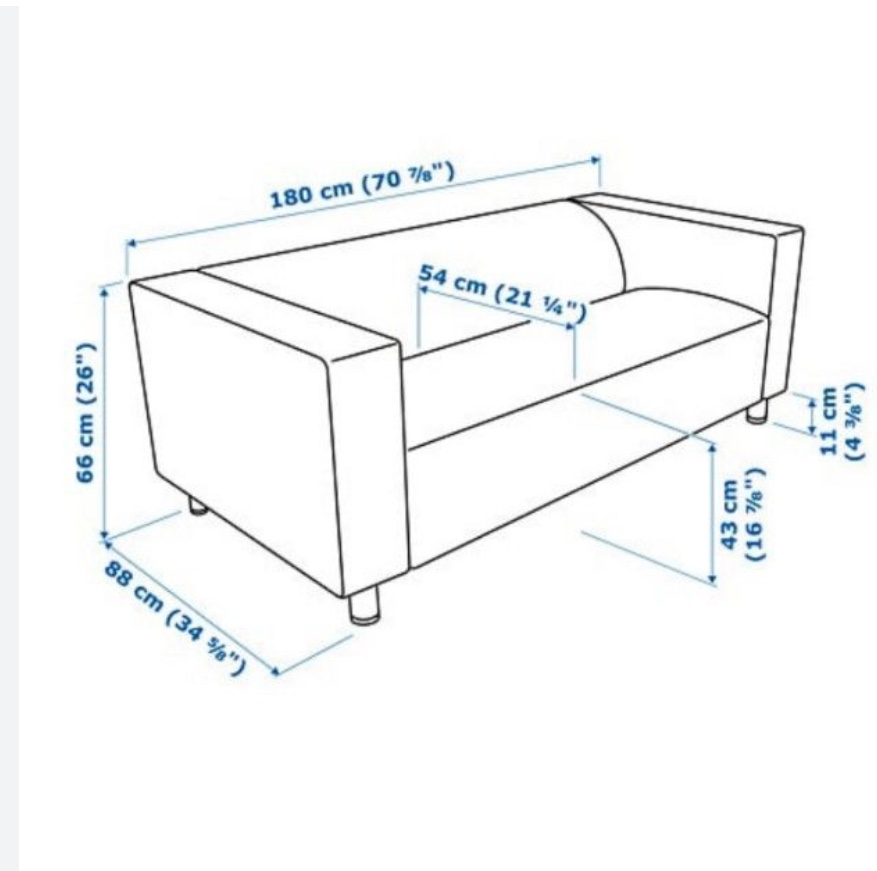 SALE: KLIPPAN sofa | red & white - photo 4