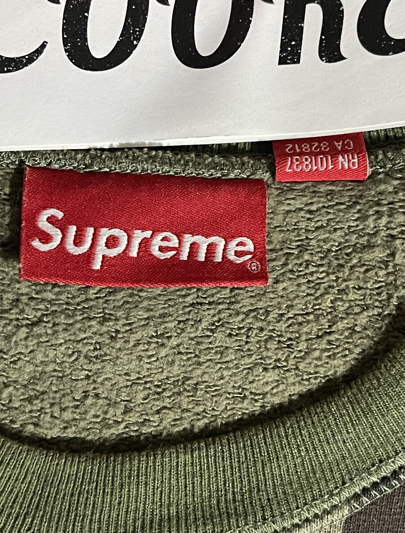2015FW Box Logo Crewneck Sweatshirt Woodland Green Camo image indicator(5)