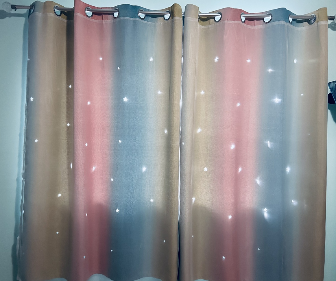Kids colourful bedroom curtains 53”W x 63”L