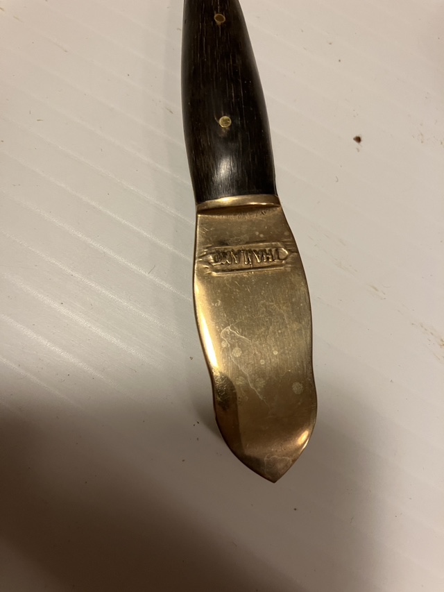 Vintage copper Thai cheese board ox image indicator(4)