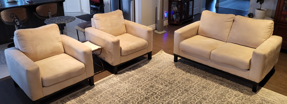 Fabric loveseat & 2 chairs set - photo 3