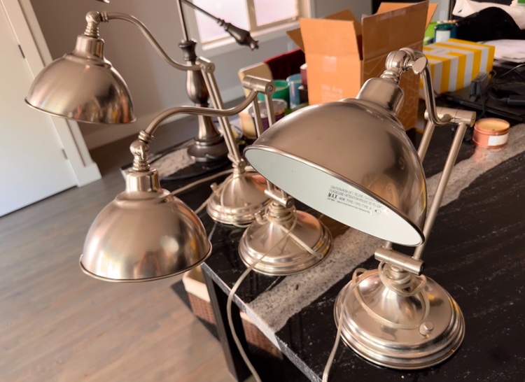 Lamps 15- 30 dollars each. Please contact