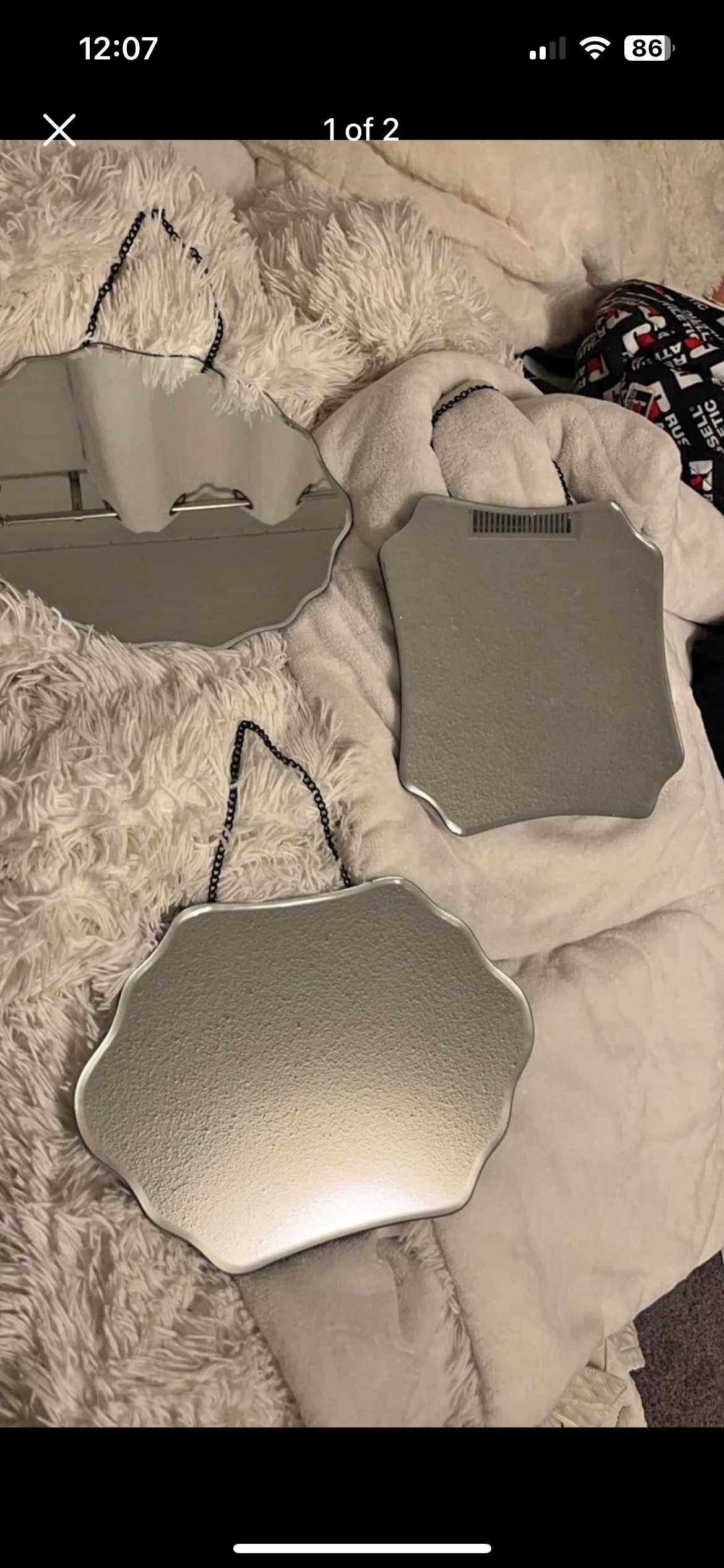 3 hanging mirrors