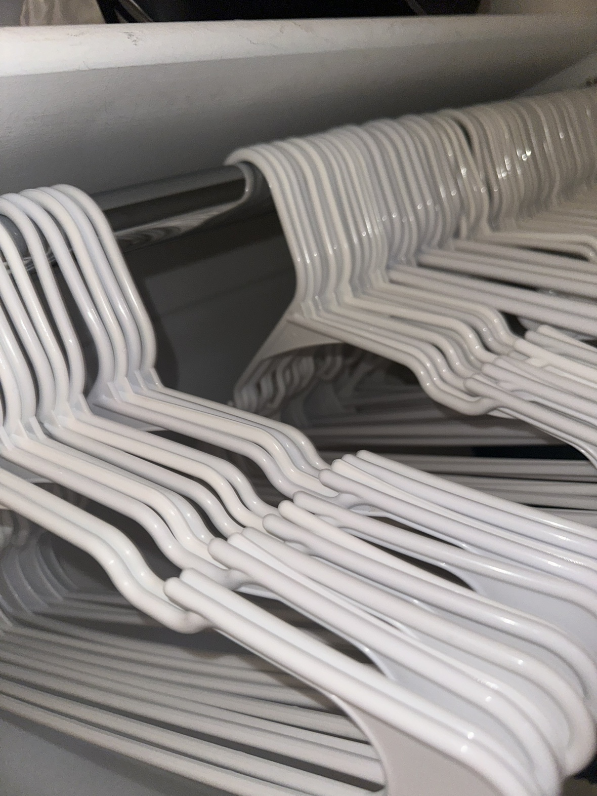 white hangers