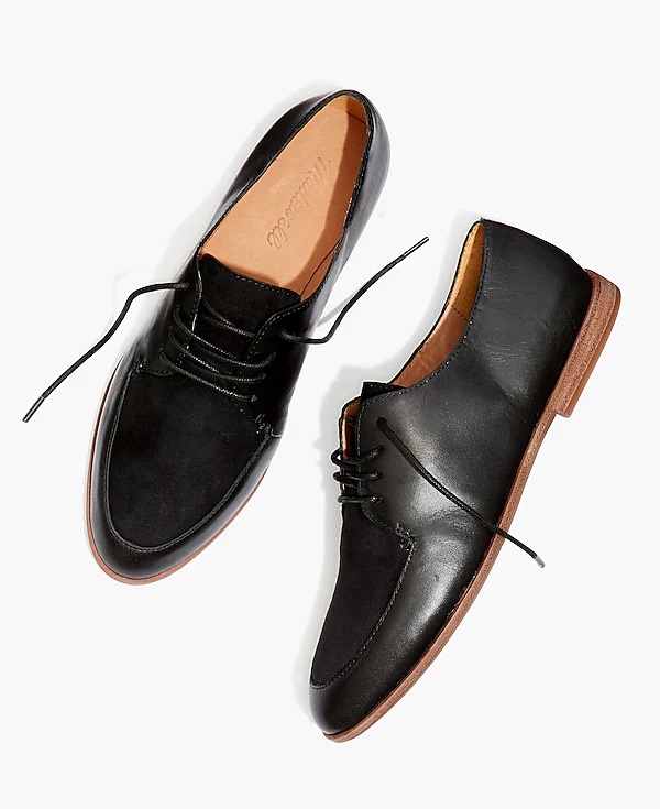 Madewell Size 11 The Alex Oxford in Leather and Suede thumbnail