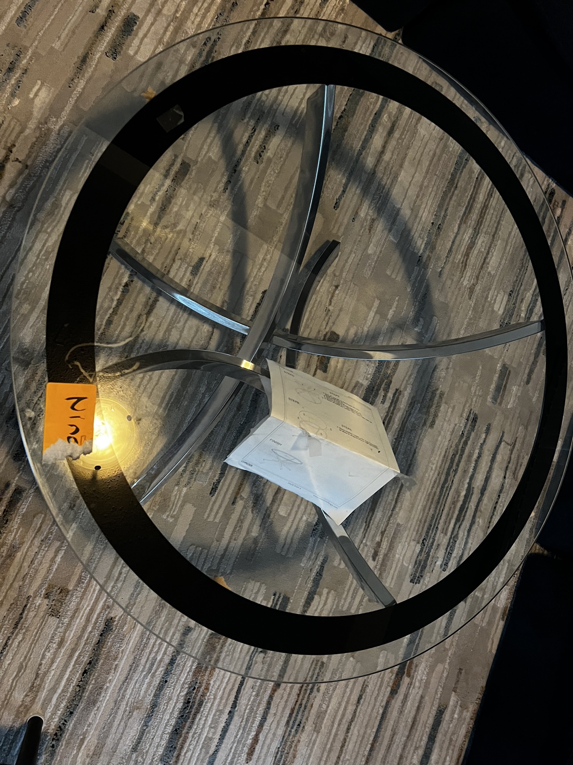 COASTER TAMPERED GLASS COFFEE TABLE. image indicator(2)