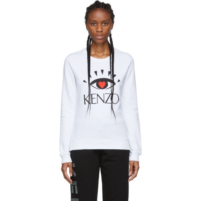 Kenzo White Cupid Eye Sweatshirt, Women’s size Small - photo 4