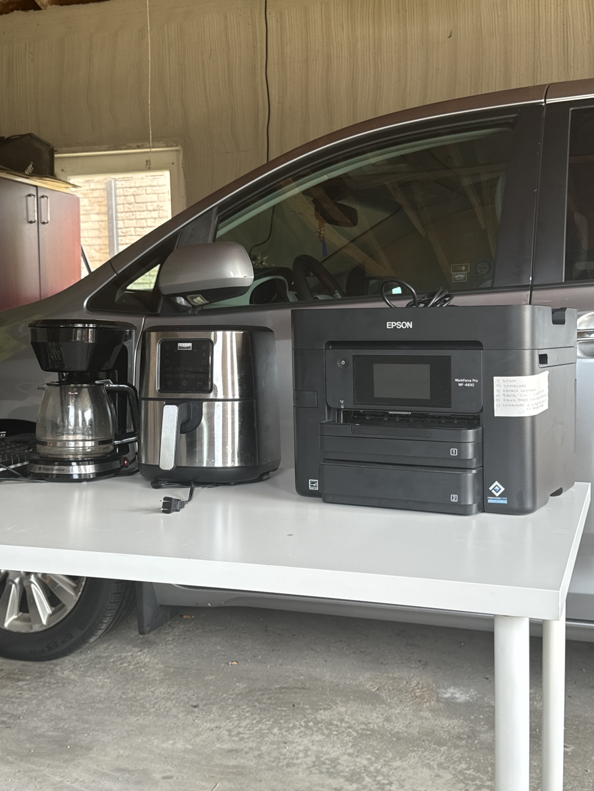 Air fryer, coffee maker and printer