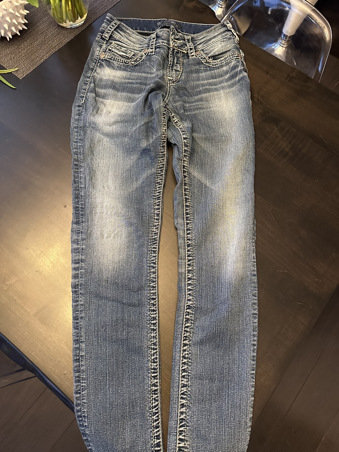 Silver Suki jeans size 26/length 33. Free. #freecycle