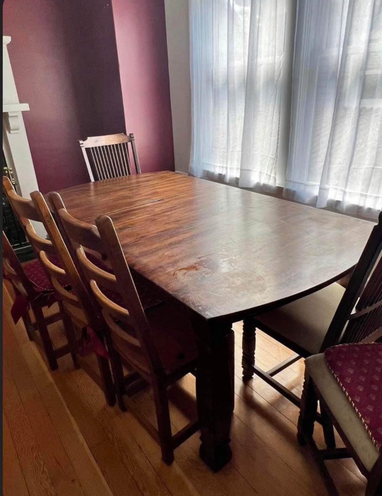 Solid wood dining set