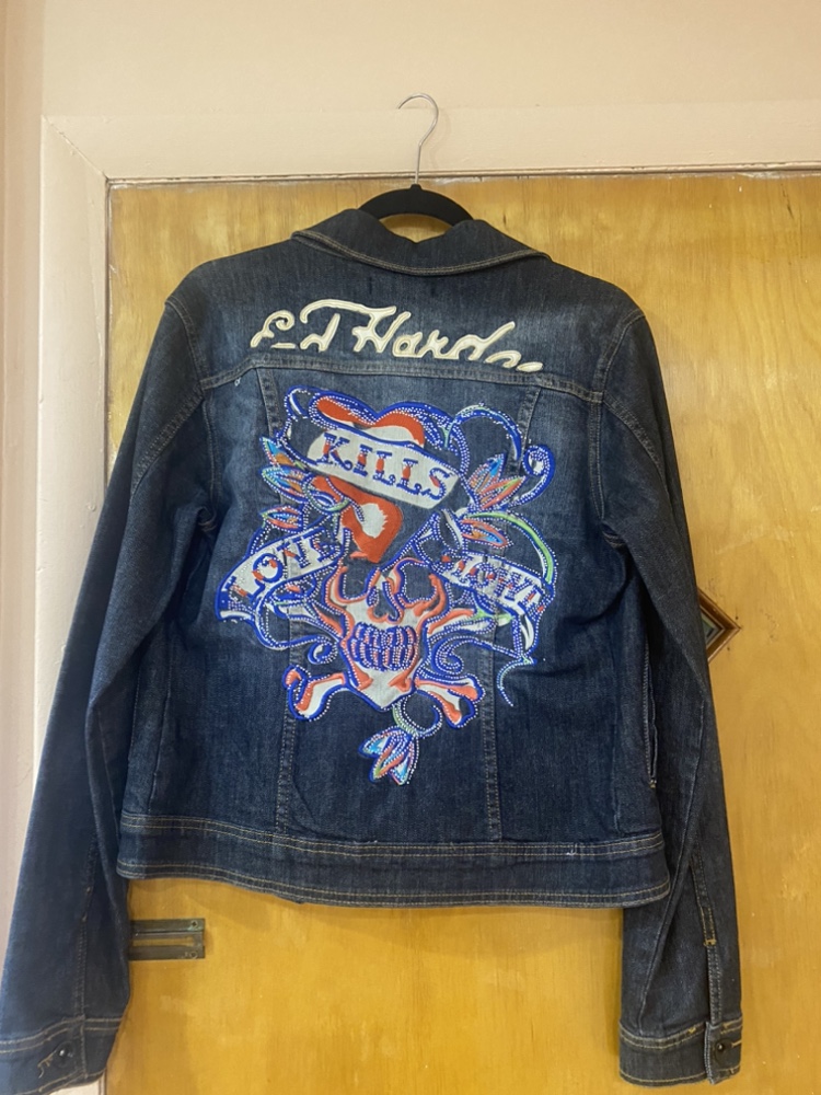 Authentic Ed Hardy size m denim jacket image indicator(2)