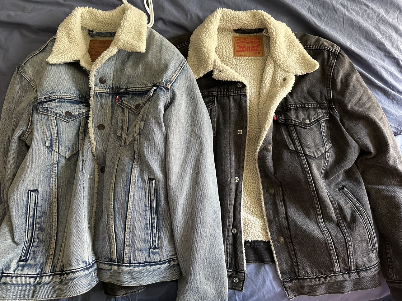 2 Men’s Levi’s Sherpa Jean Jackets - Size Medium