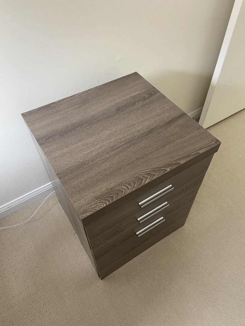 Wooden 3 Drawer Filing Cabinet - photo 4