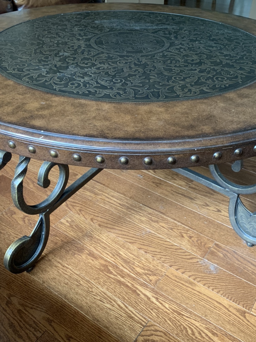 Wrought Iron Round Coffee Table