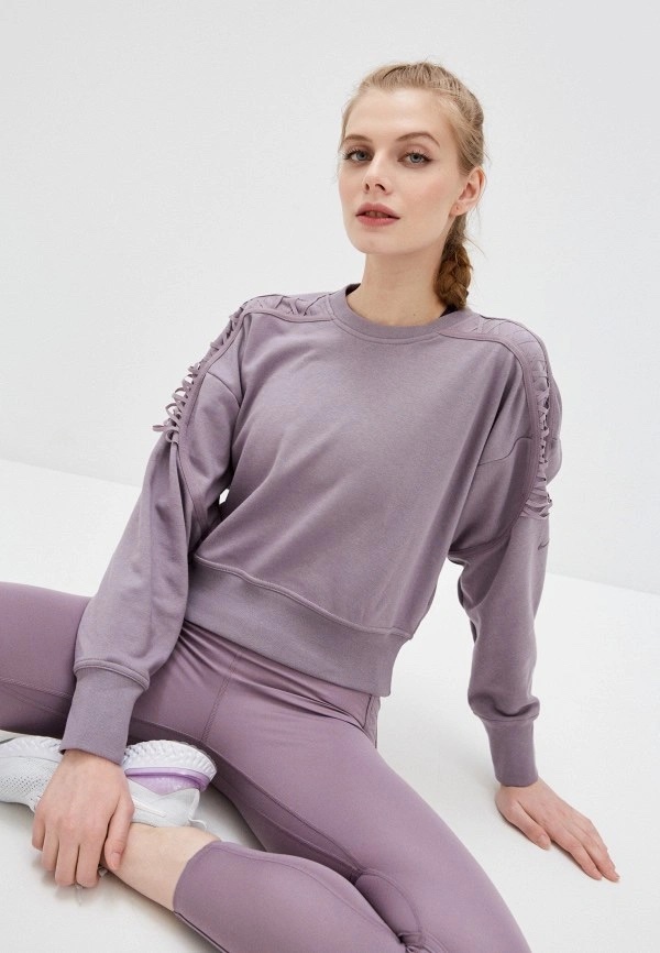 Nike Dri-fit thermal training crew sweatshirt violet purple