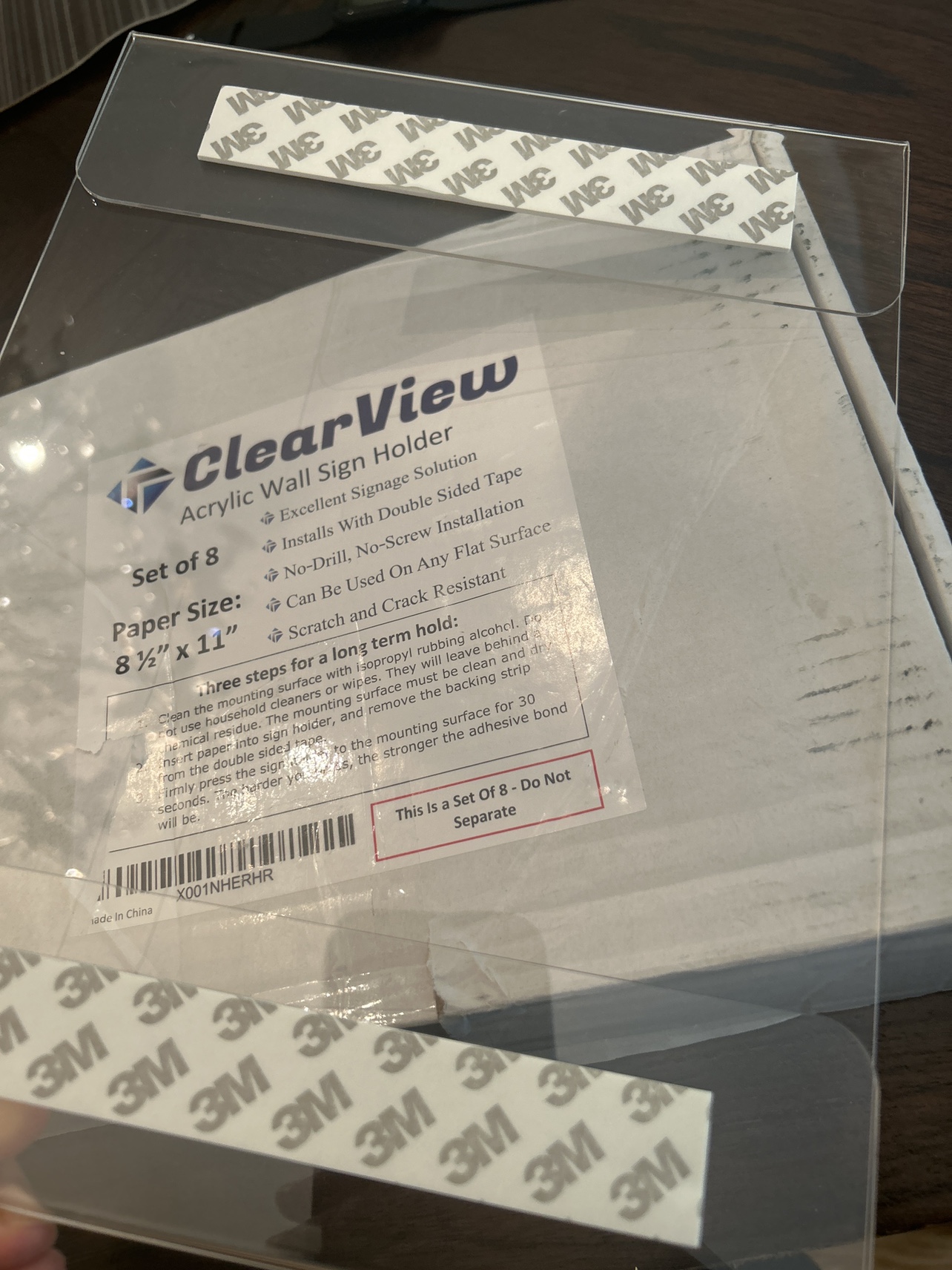 Acrylic Wall Sign Holder (8 Pack) image indicator(2)