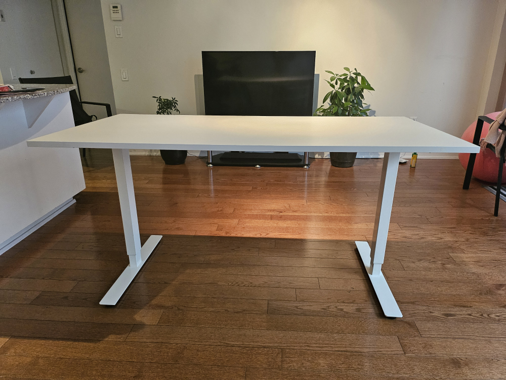 ikea sit and stand table and costco gaming chair - photo 4