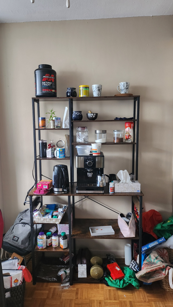 10-tier kitchen utility rack with power outlet